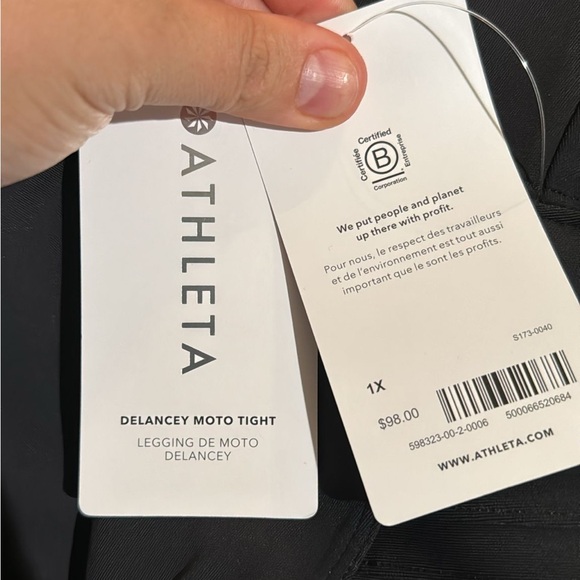 Athleta Delancey Moto Tight // Black - Picture 14 of 16
